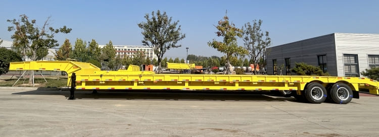 Remanufactured 2 Line 4 Axle Lowbed Semi Trailer 4 reman heavy duty equipment trailers for sale | 2 line 4 axle low bed trailer