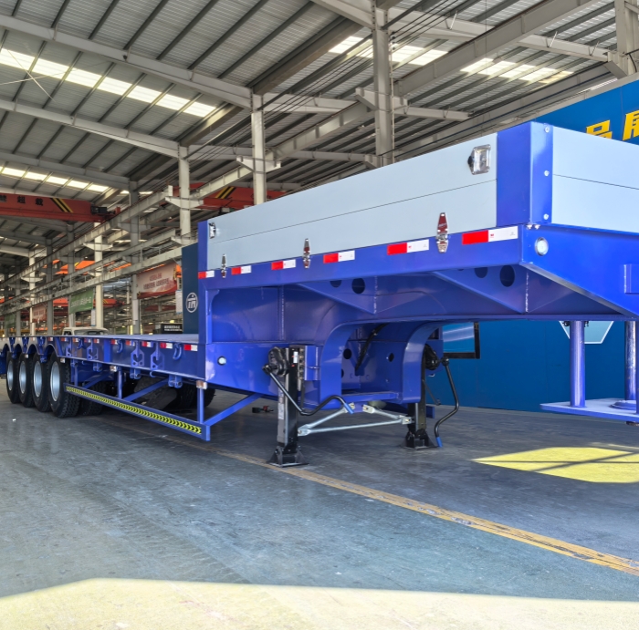 Reman 4 Axle Extendable Lowbed Semi Trailer 1 remanufactured 4 axle lowbed trailer