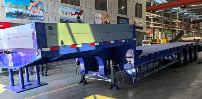 Reman 4 Axle Extendable Lowbed Semi Trailer 2 reman extendable semi trailer for sale