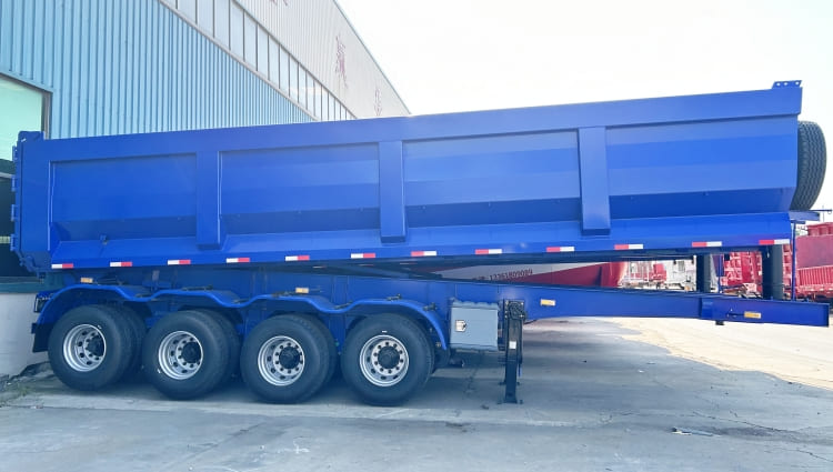 Remanufactured 4 Axle 100 Ton Dump Trailer 3 reman semi tipper trailer 4 axle tipper trailer