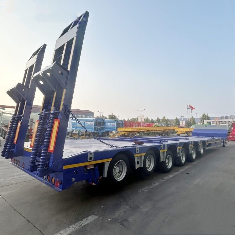 Reman 6 Axle Stretch Extendable Lowbed Trailer 1 remanufactured 6 axle extendable low loader trailer
