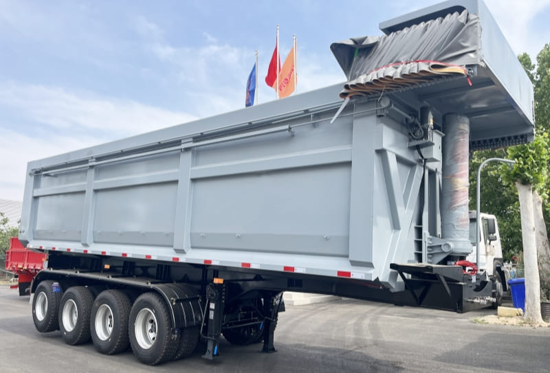 Reman Quad Axle 80/100 Ton Dump Trailer 2 reman dump semi trailer 4 axle 80 ton