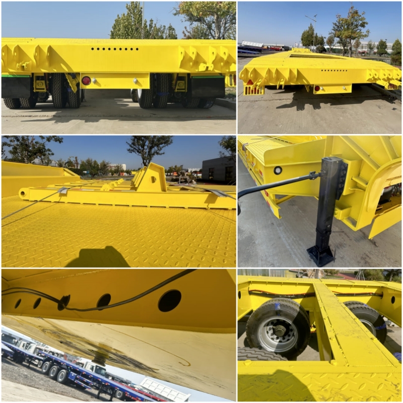 Remanufactured 2 Line 4 Axle Lowbed Semi Trailer 5 reman heavy duty equipment trailers for sale | 2 line 4 axle low bed trailer