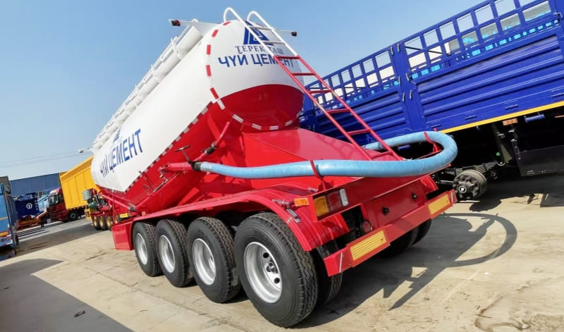 Reman 4 Axle Bulk Cement Tanker Trailer 5 reman bulk cement semi trailer