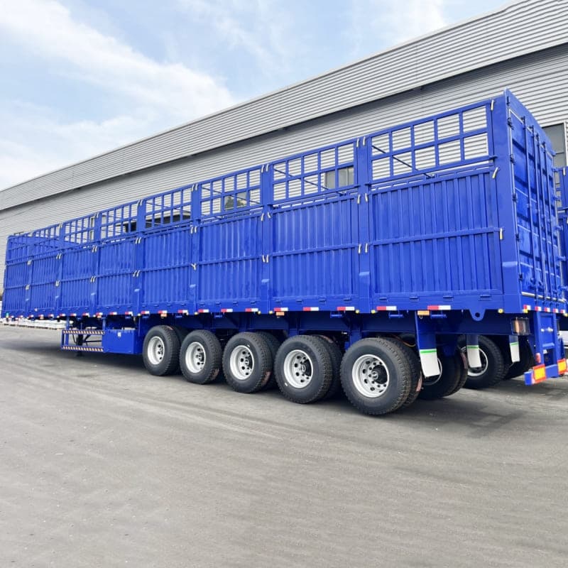 Reman 5 Axle 100 Ton Fence Stake Semi Trailer 1 reman fence trailer 5 axle