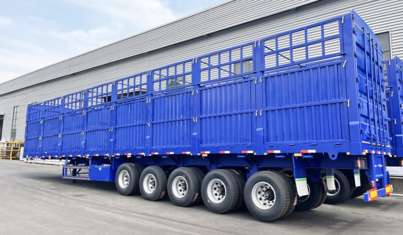 Reman 5 Axle 100 Ton Fence Stake Semi Trailer 4 China reman stake trailer | 5 axle fence semi trailer