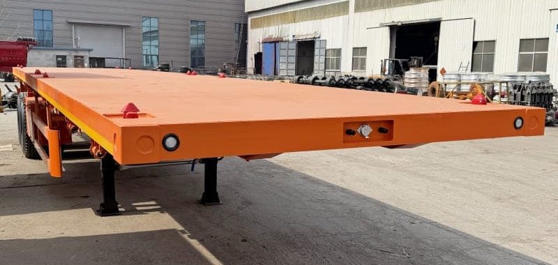 Remanufactured Flatbed Trailer 2 Axle 40 Feet 2 reman flatbed container trailer | 2 axle flatbed trailer
