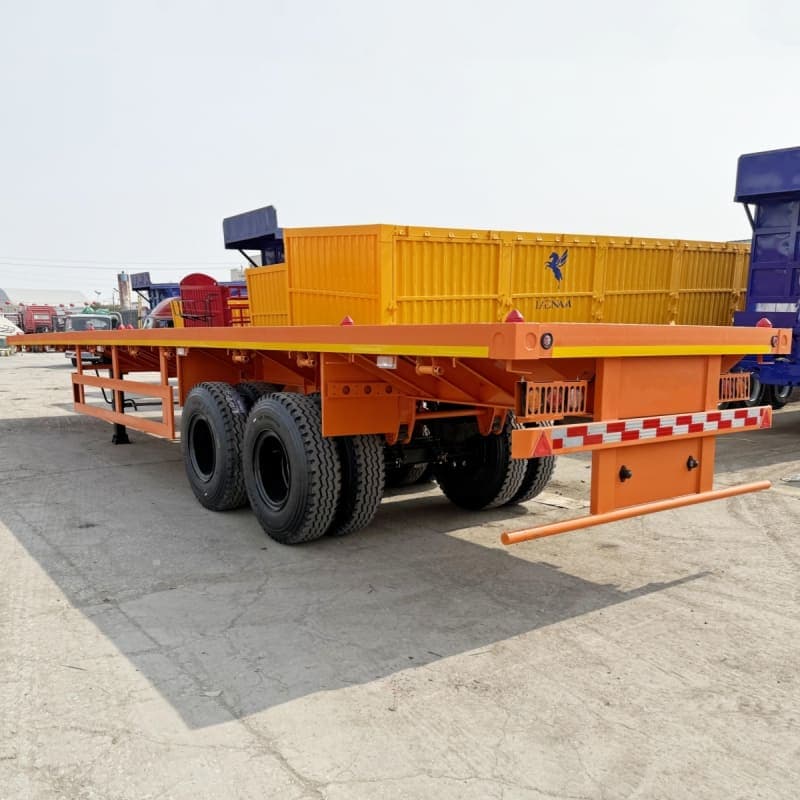 Remanufactured Flatbed Trailer 2 Axle 40 Feet 1 reman flatbed smei trailer 2 axle