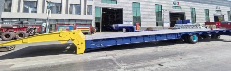 Remanufactured 6 Axle Folding Gooseneck Lowboy Trailer 3 reman folding gooseneck lowboy trailers