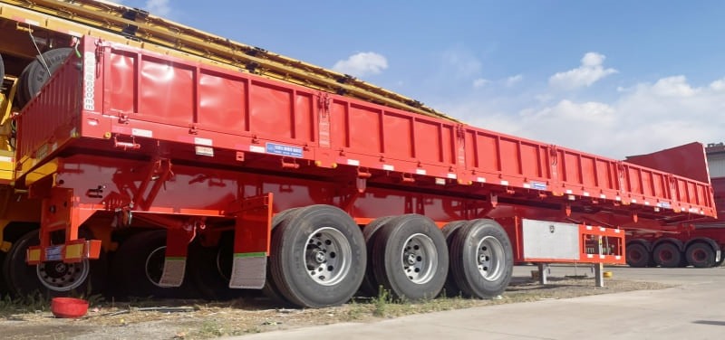 Remanufactured 34 Ton Drop Side Dump Trailer 3 reman side load dump trailer | 34 ton side tipper trailer