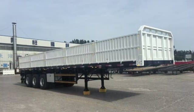 Remanufactured Tri Axle 60 Ton Dropside Trailer 4 reman dropside trailers | reman sidewall fence semi trailer
