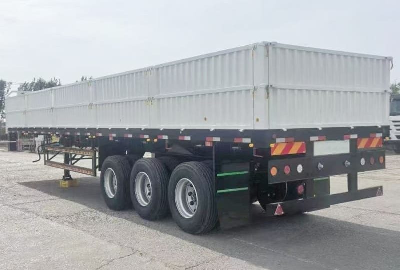 Remanufactured Tri Axle 60 Ton Dropside Trailer 3 reman dropside trailers | reman sidewall fence semi trailer