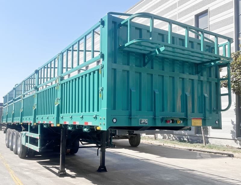 Reman 3 Axle 60 Ton Fence Semi Trailer 3 reman fence trailer for sale
