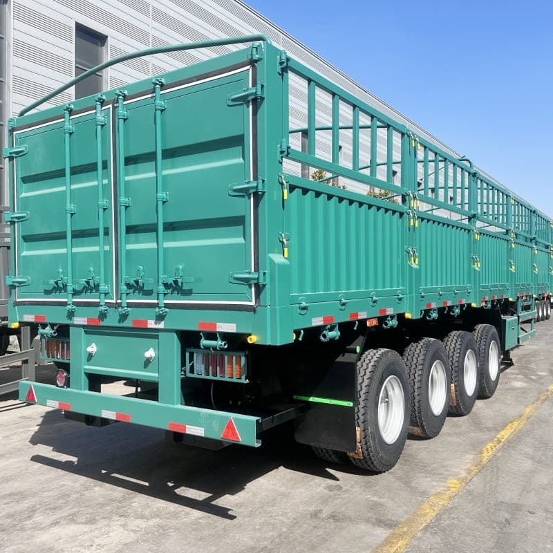 Reman 3 Axle 60 Ton Fence Semi Trailer 1 remanufactured cargo fence trailer