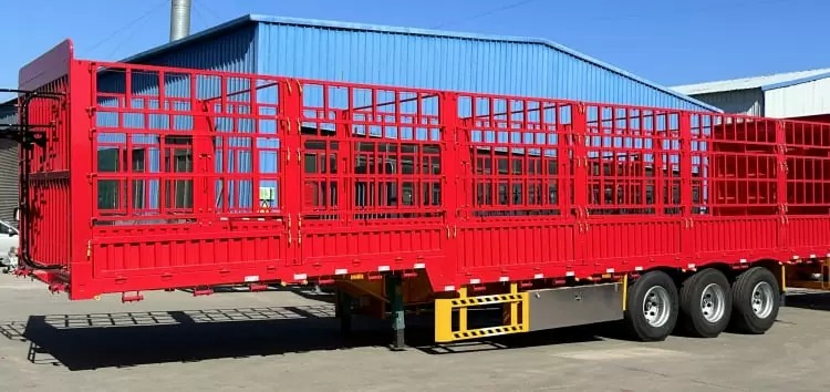 Remanufactured 3 Axle 60 Ton Cargo Fence Trailer 4 China reman fence semi trailer