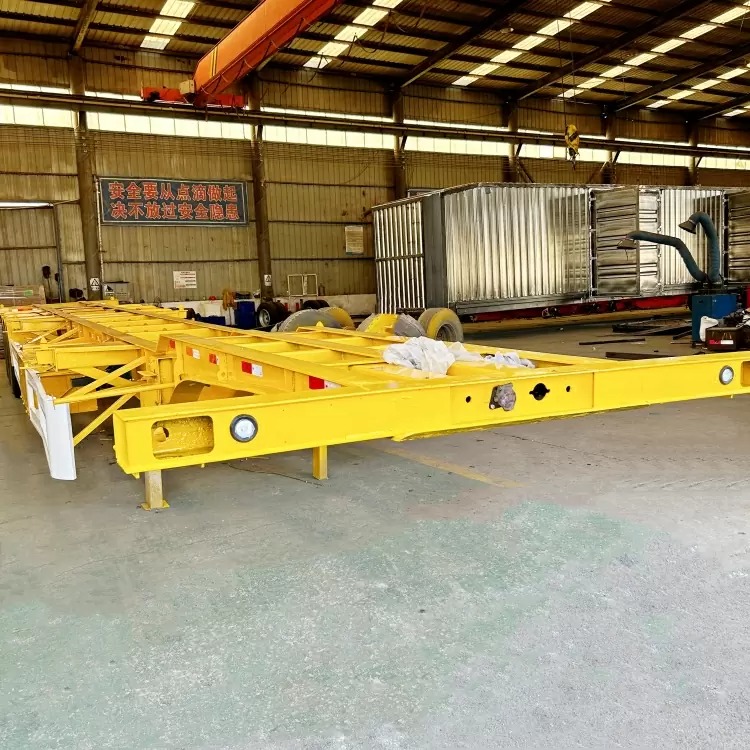 Remanufactured 3 Axle Skeleton Semi Trailer 1 remanufactured chassis trailer