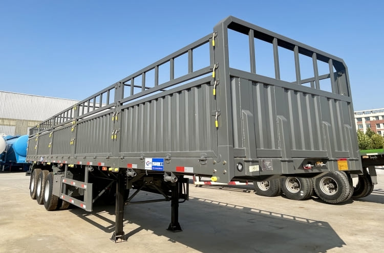 Reman Tri Axle Livestock Fence Cargo Trailer 3 reman cattle transport trailers | reman fence truck trailer