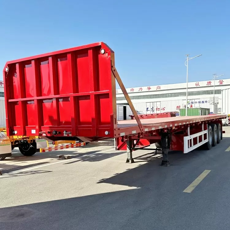 Remanufactured Tri Axle 60 Ton Flat Bed Trailer 1 remanufactured flat bed semi trailer