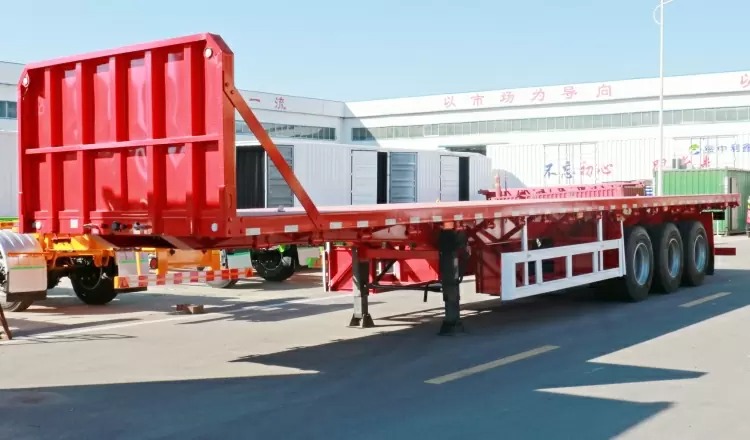 Remanufactured Tri Axle 60 Ton Flat Bed Trailer 2 reman flat bed trailer for sale | tri axle flatbed trailer for sale