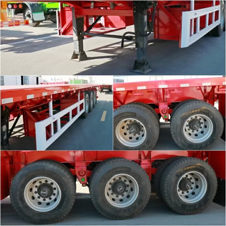 Remanufactured Tri Axle 60 Ton Flat Bed Trailer 5 reman flat bed trailer price | reman semi flat bed trailers