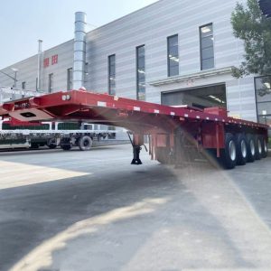 remanufactured flatbed container trailer