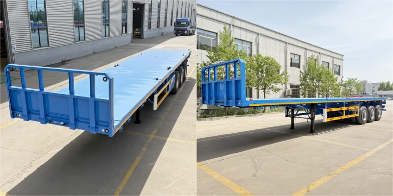 Reman 3 Axle 40 Ft Flatbed Semi Trailer 2 reman flatbed semi trailer for sale | 40ft flatbed trailer