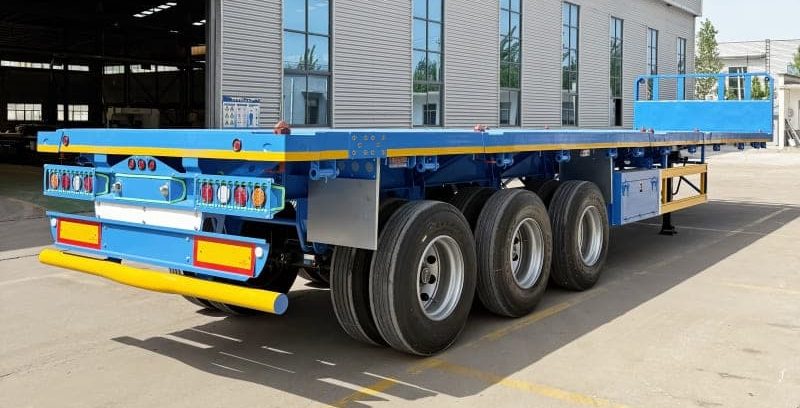 Reman 3 Axle 40 Ft Flatbed Semi Trailer 3 reman flatbed semi trailer for sale | 40ft flatbed trailer