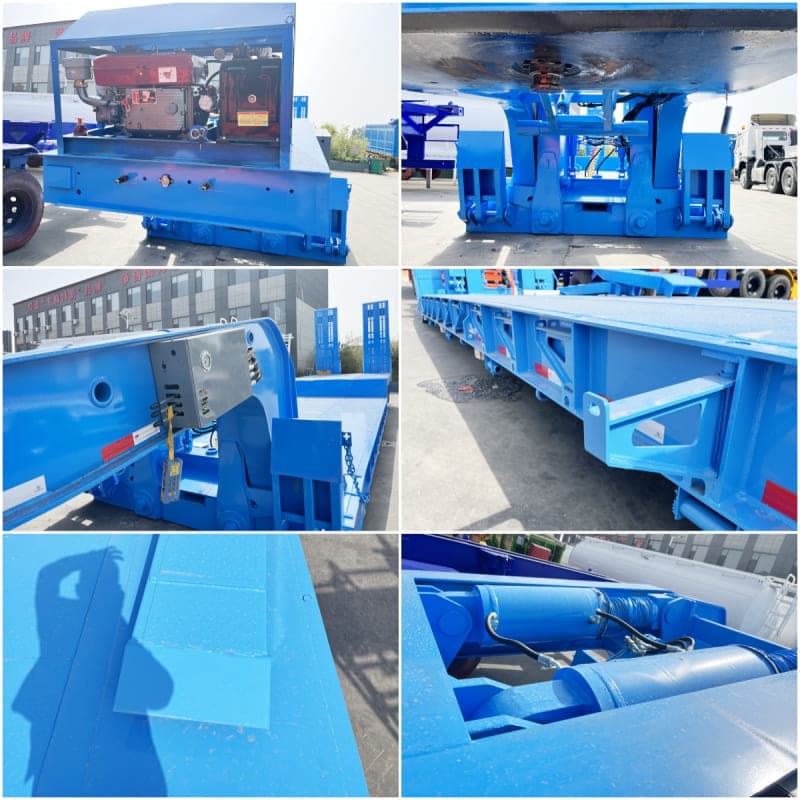 Reman Removable Lowboy Trailer with Ladder 3 Axle 60 Ton 6 reman removable gooseneck trailer rgn