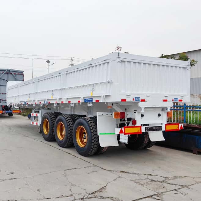 Remanufactured Tri Axle Dropside Tipper Trailer 1 remanufactured side tipper trailer